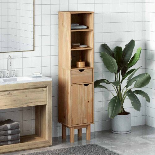 VidaXL vidaXL Bathroom Cabinet Cupboard Vanity Unit Sink Cabinet Solid Wood Pine 2