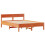 VidaXL (wax brown, 150 x 200 cm) vidaXL Bed Frame with Headboard Wax Solid Wood Pine 5