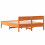 VidaXL (wax brown, 150 x 200 cm) vidaXL Bed Frame with Headboard Wax Solid Wood Pine 8