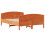VidaXL (wax brown, 150 x 200 cm) vidaXL Bed Frame with Headboard Bed Base Bedstead Solid Wood Pine 5