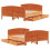 VidaXL (wax brown, 150 x 200 cm) vidaXL Bed Frame with Headboard Bed Base Bedstead Solid Wood Pine 9