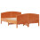 VidaXL (wax brown, 150 x 200 cm) vidaXL Bed Frame with Headboard Bed Base Bedstead Solid Wood Pine 8