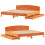 VidaXL (wax brown, 180 x 200 cm) vidaXL Bed Frame with Headboard Bed Base Wax Solid Wood Pine 9