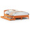 VidaXL (wax brown, 150 x 200 cm) vidaXL Bed Frame with Headboard Bed Base Wax Solid Wood Pine 2