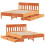 VidaXL (wax brown, 150 x 200 cm) vidaXL Bed Frame with Headboard Bed Base Solid Wood Pine 9