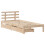 VidaXL vidaXL Bed Frame with Drawers Bed Base Bedstead 90x200 cm Solid Wood Pine 3