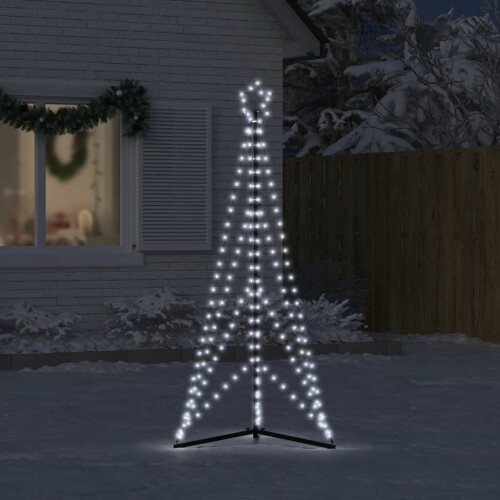 VidaXL vidaXL LED Christmas Tree 363 LEDs Cold White 182 cm waterfall Xmas tree light 2