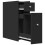 VidaXL vidaXL Badschrank Schmal mit Rollen Schwarz Holzwerkstoff 6