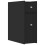 VidaXL vidaXL Badschrank Schmal mit Rollen Schwarz Holzwerkstoff 2