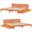 VidaXL vidaXL Bed Frame without Mattress Bed Wax Brown Super King Solid Wood Pine 8