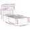 VidaXL (white, 75 x 190 cm) vidaXL Bookcase Bed without Mattress Bed Base Solid Wood Pine 4