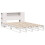 VidaXL vidaXL Bookcase Bed without Mattress White 150x200 cm King Size Solid Wood 3