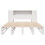 VidaXL vidaXL Bookcase Bed without Mattress White 150x200 cm King Size Solid Wood 5