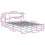VidaXL vidaXL Bookcase Bed without Mattress White 150x200 cm King Size Solid Wood 4