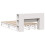 VidaXL vidaXL Bookcase Bed without Mattress White 150x200 cm King Size Solid Wood 8