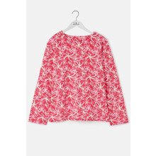 (UK 16, Raspberry Floral) Causeway Womens Breton Top