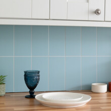 WallPops Luxury Self Adhesive Vinyl Wall Tiles SUBWAY PALE BLUE - Pack Of 10 Tiles (0.30sqm)