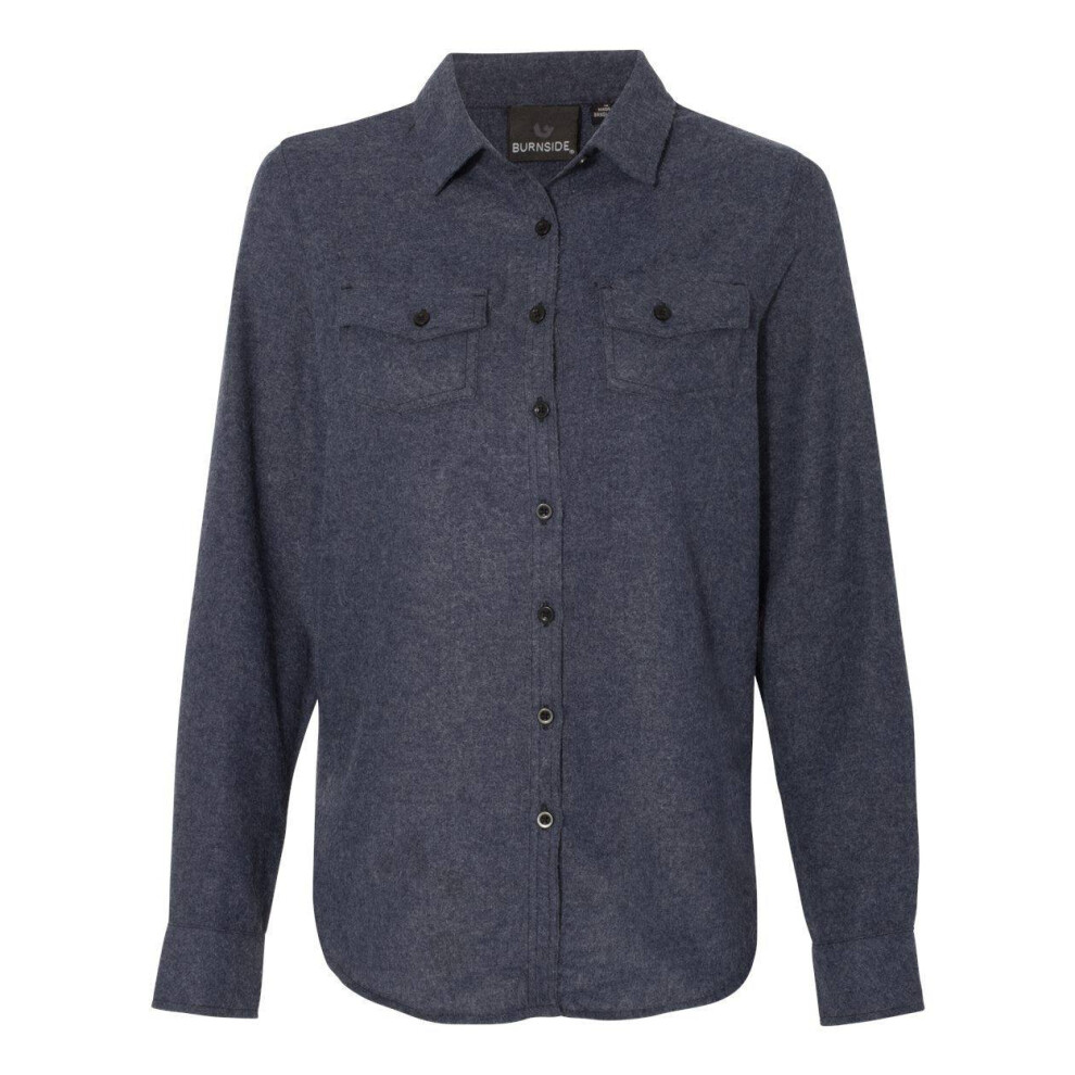 Chemise en flanelle unie pour femme Burnside L DENIM