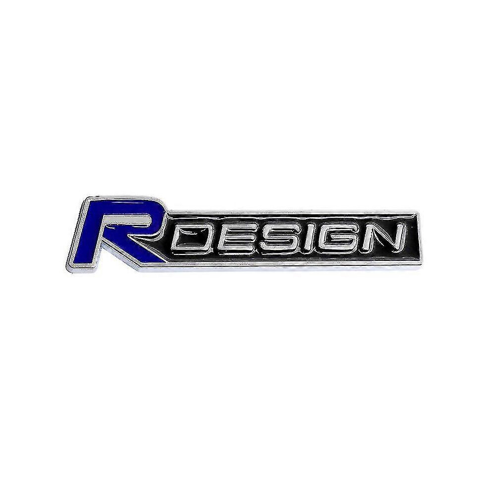 (Grill Emblem, Black) 3D Metal R Design Logo Car Front Grill Emblem For Volvo V40 Cx60 C30 V70 V60 V50 S60 V90 R Design Rdesign Sticker Accessori Blue/Black 5778930006427