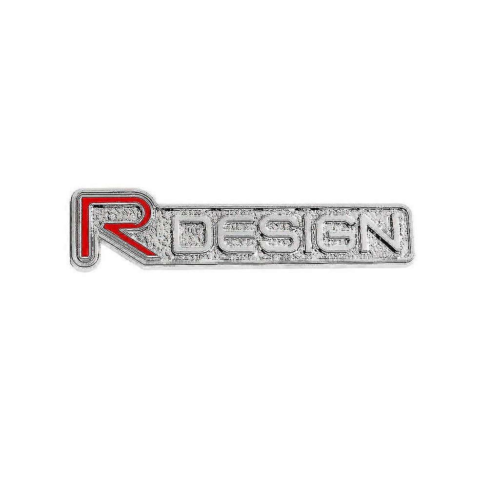 (Grill Emblem, New Silver) 3D Metal R Design Logo Car Front Grill Emblem For Volvo V40 Cx60 C30 V70 V60 V50 S60 V90 R Design Rdesign Sticker Acces Red/Silver 5778930006472