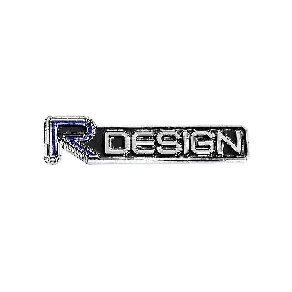 (Adhesive Sticker, New Black) 3D Metal R Design Logo Car Front Grill Emblem For Volvo V40 Cx60 C30 V70 V60 V50 S60 V90 R Design Rdesign Sticker A Blue/Black 5778930006519