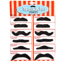 Road Island Novelty 3.5" Svarta Fejk Mustascher, Pack om 12