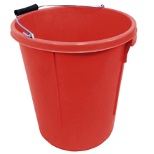 Red Plasterer Bucket For Building Mixing And Holding Water 25l