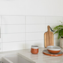 WallPops Luxury Self Adhesive Vinyl Wall Tiles SUBWAY WHITE - Pack Of 10 Tiles (0.30sqm)
