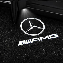 (6) 2x Car Door Led Projector For Mercedes Benz Gls/glc/glb/gla/a/b/c/e-