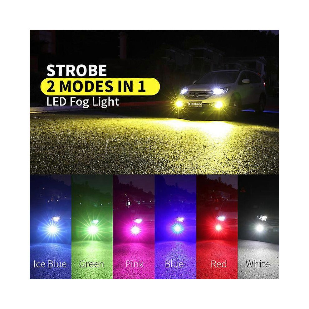 (H27 881 880, And Strobe) 2Pcs 24Leds H7 Fog Lamp 9005 Hb3 9006 Hb4 880 881 Fog Lights For Cars Strobe H11 Led Headlight Bulb Day Driving Runnin White 5778930011711