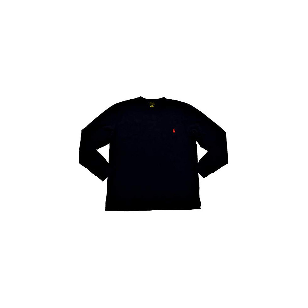 Polo Ralph Lauren Men's Crew Neck Long Sleeve Tee  Jet Black  XX-Large