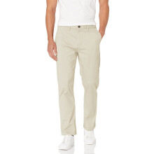 Tommy Hilfiger män Stretch Chino i Custom Fit Casualbyxor, Sand Khaki, 36W x 32L US