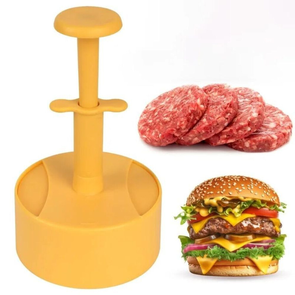(yellow) Hamburger Press Burger Patty Maker For Stuffed Burgers Beef Veggie Maker Mold Perfect For Burgers Patties Cooking Bbq