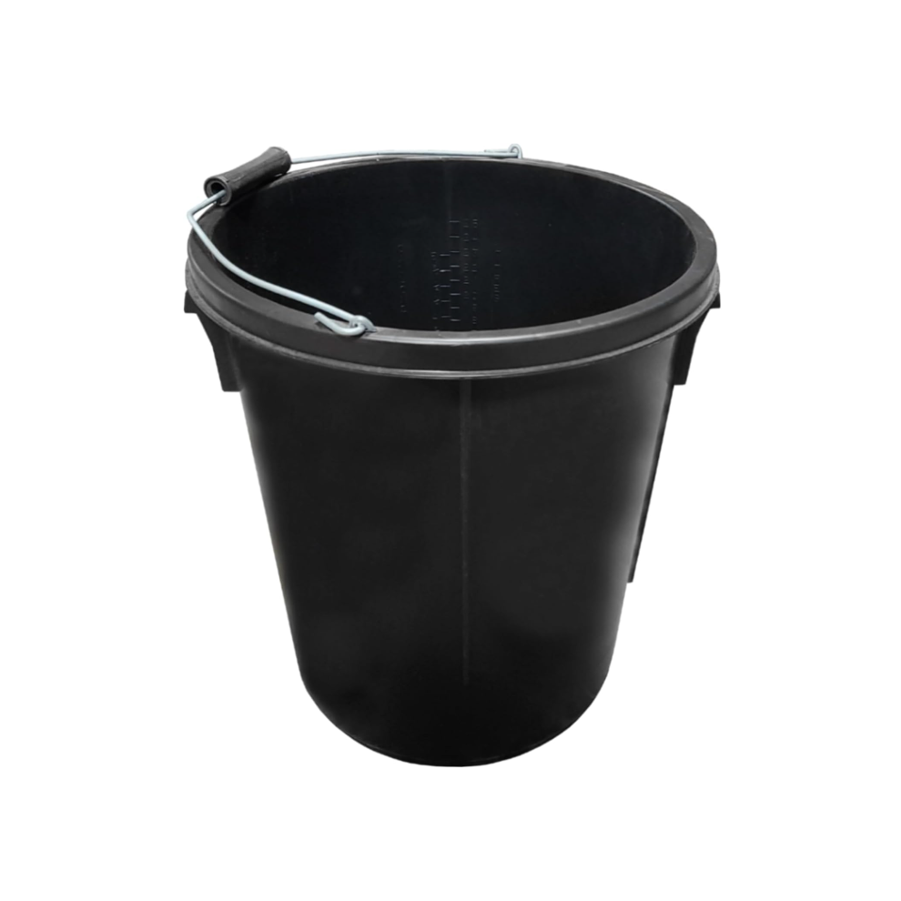 25L Plaster Bucket For Building Mixing And Holding Water -Black 5061086700852