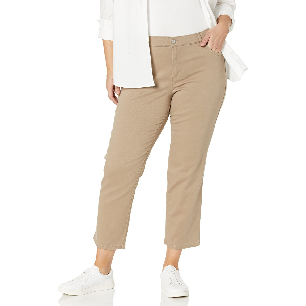 Jean fuselé taille haute Amanda Classic de Gloria Vanderbilt pour femme, noisette, taille 14, taille petite et régulière