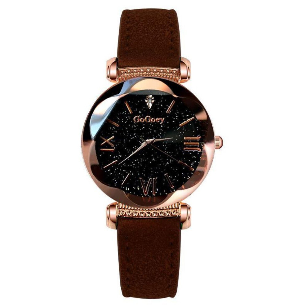 (brown) Women&apos;s Watches  Luxury Ladies Watch Starry Sky Watches For Women Fashion