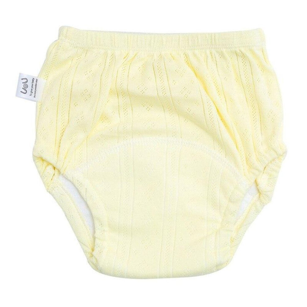 (Weight 11-15kg, yellow) Newborn Training Pants Baby Shorts Solid Color Washable Underwear Boy Girl Cloth Diapers Nappies Infant Panties