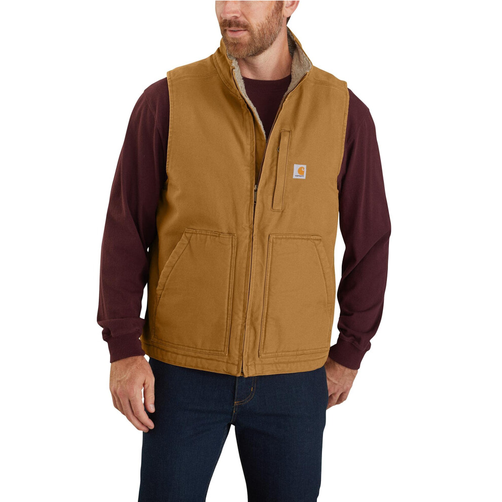 Carhartt mens Sherpa Lined Mock-neck Vest Work Utility Outerwear Carh