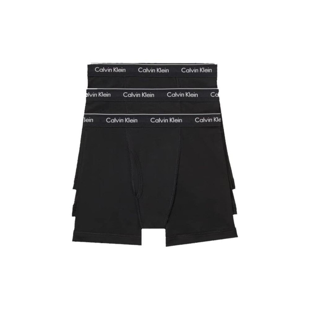 Calvin Klein Men's Cotton Classics 3-pack Boxer Brief  3 Black  X-Large