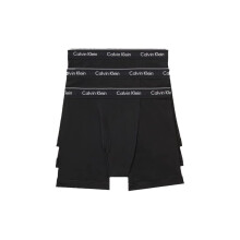 Calvin Klein Men's Cotton Classics 3-Pack Boxer kort 3 svart M