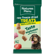 Natures Menu Freeze Dried Bites Lamb Dog Treats Nutritious 20 x 15g