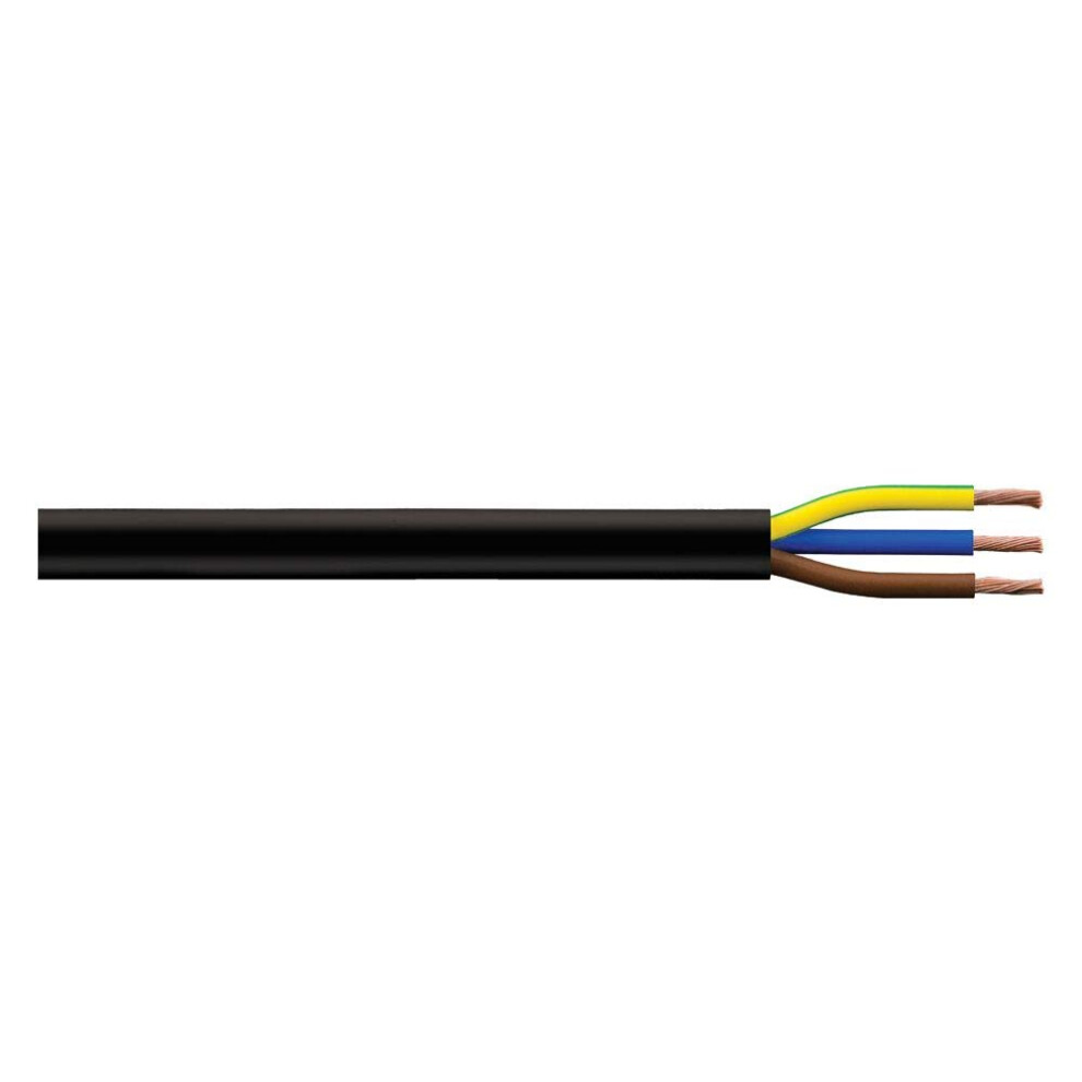 (1 Metre) Lampstation 3183Y 3Core 1.5Mm Black Flexible Cable Multi-Purpose Electrical Cable - Various Length 5061049940745