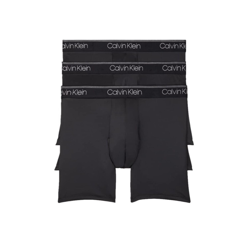 Calvin Klein Men's Micro Stretch 3-Pack Boxer Brief  3 Black  XL