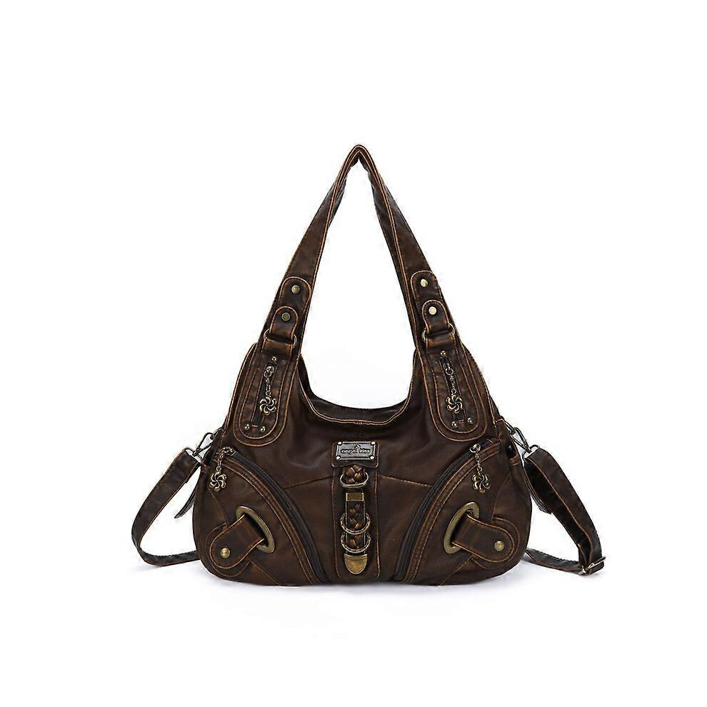 (Brown) Purses for Women Soft PU Leather Large Hobo Bags for Women Shoulder Bag