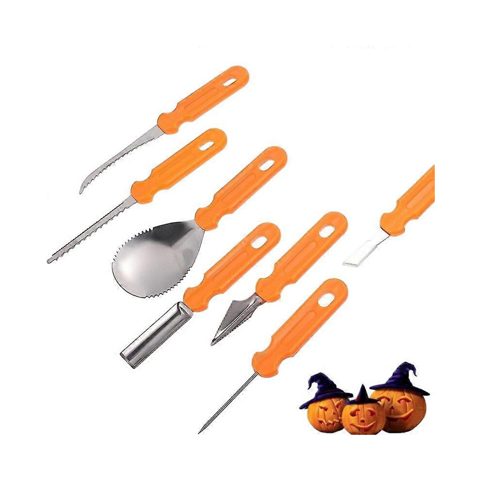 7 Pieces Professional Pumpkin Carving Kit Stainless Steel Tools for DIY Jack-O-Lanterns