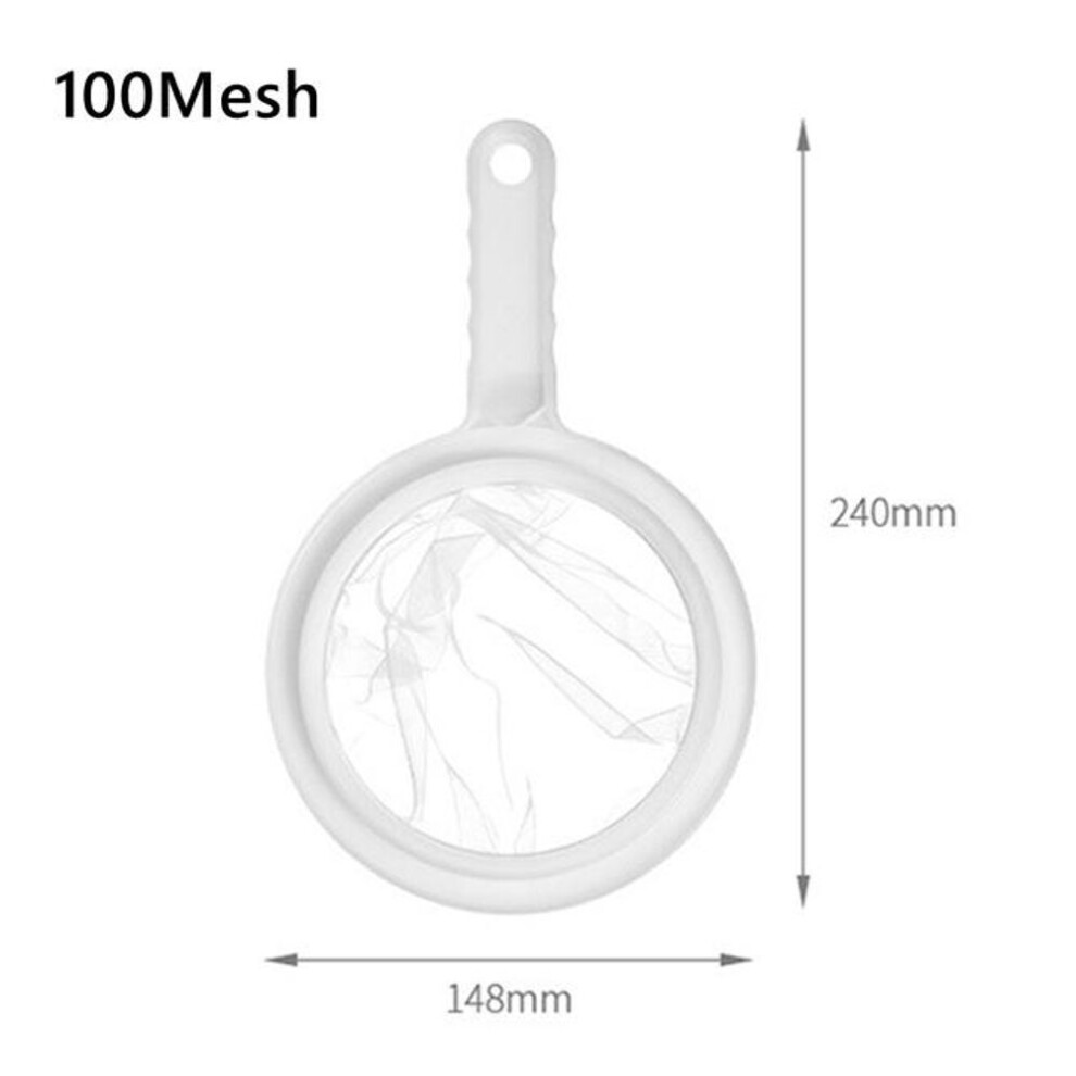 (100mesh) 100/200/400 Mesh Kitchen Nut Milk Filter Ultra-fine Mesh Strainer Nylon Mesh Filter Spoon For Soy Milk Coffee Yogurt Strainers