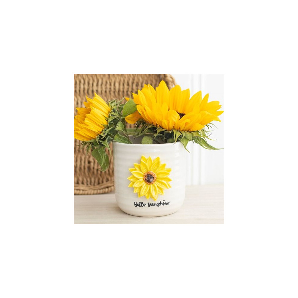Something Different Hello Sunshine Plant Pot With 3D Sunflower - Image 6