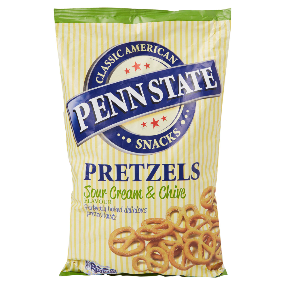 Penn State Sour And Chive Pretzels 650Gm Cream
