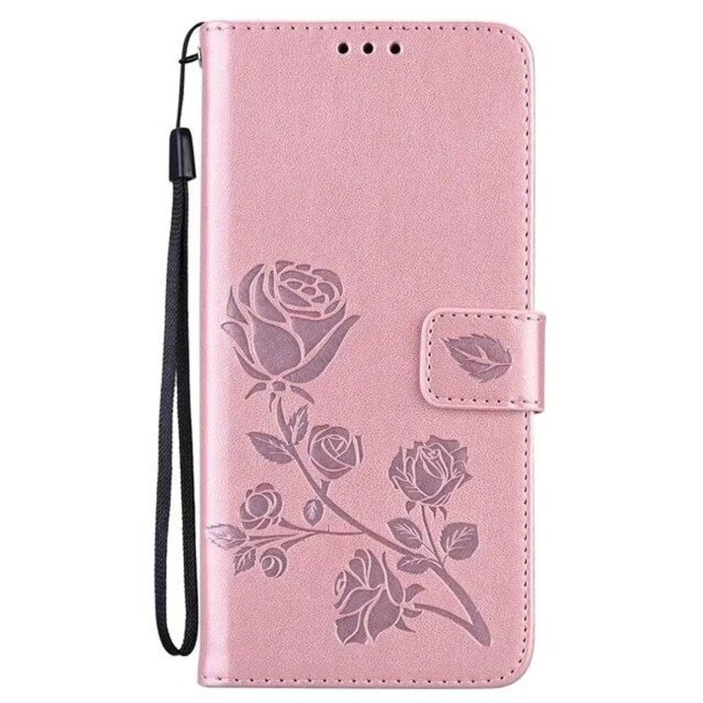(rose, Xiaomi Redmi A3) Book Case For Samsung Xiaomi Redmi Iphone Oppo Realme Honor 3D Cute Flower Leather Flip Wallet Cover Soft Men Women Gift With Lanyard Card Slots Stand