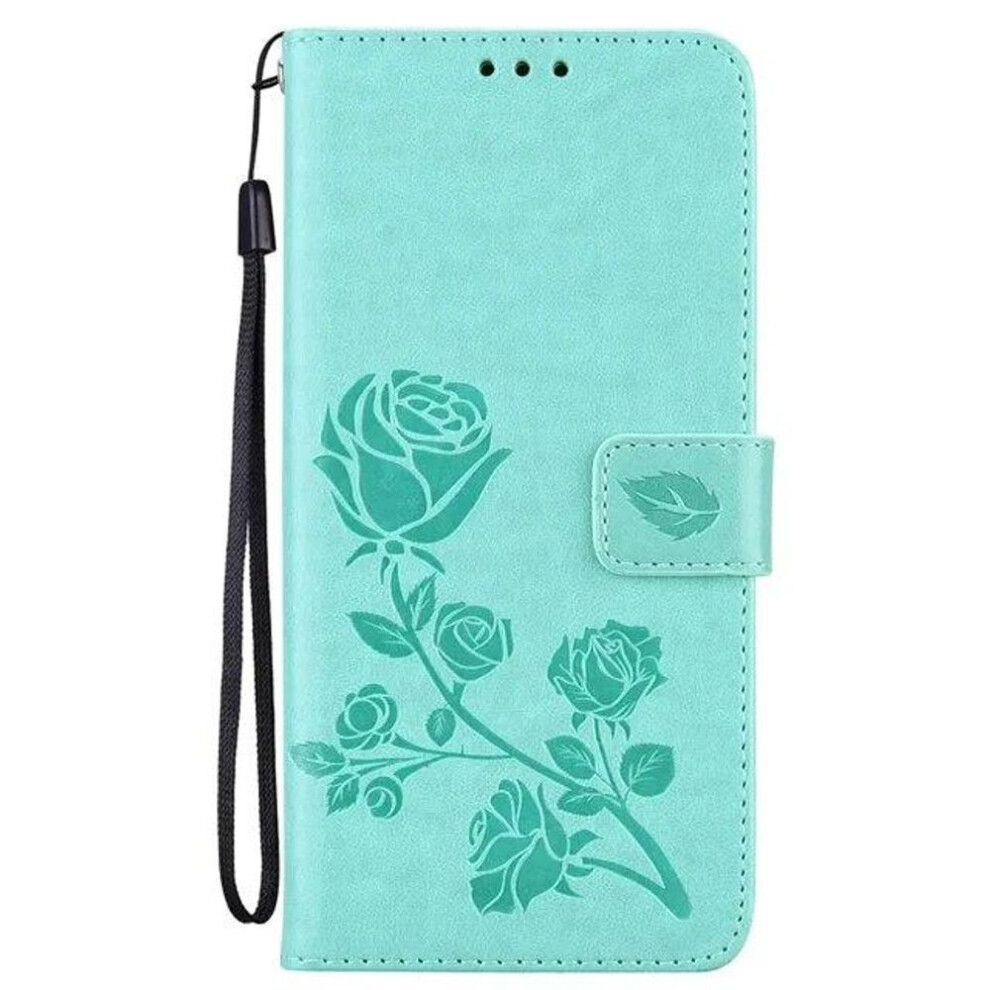 (green, Samsung Galaxy S21 Ultra) Book Case For Samsung Xiaomi Redmi Iphone Oppo Realme Honor 3D Cute Flower Leather Flip Wallet Cover Soft Men Women Gift With Lanyard Card Slots Stand